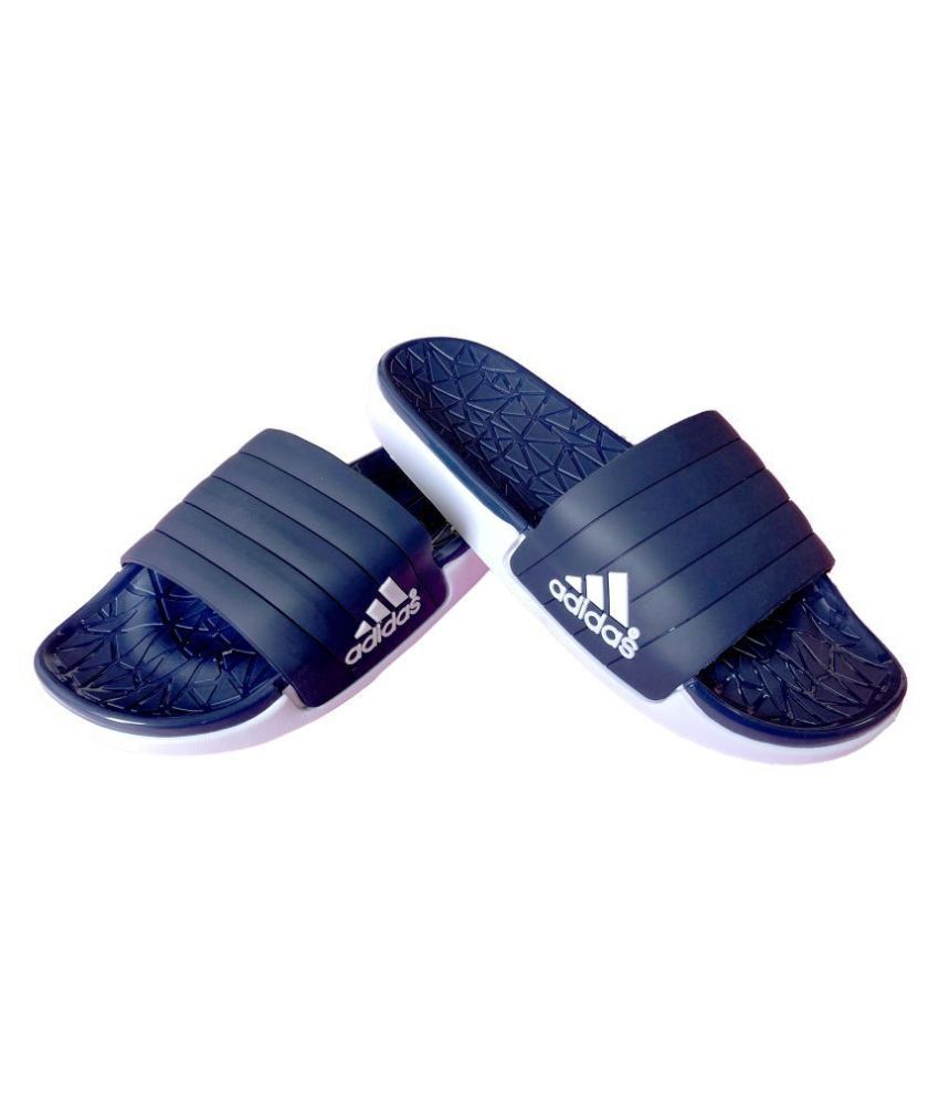 adidas blue slide flip flops