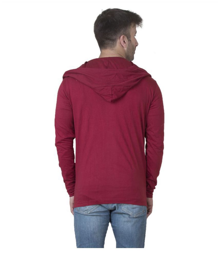 maroon hooded sweater