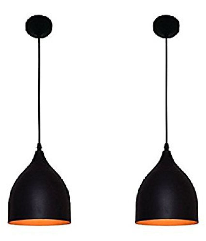     			AFAST Iron Exclusive Hanging Lamp Pendant Black - Pack of 2