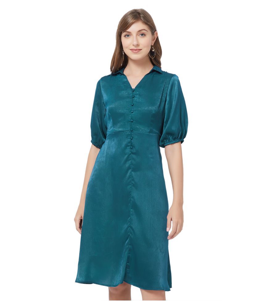 109 F Polyester Green Regular Dress
