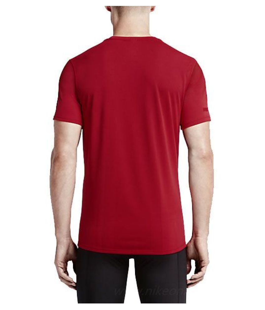 Nike Red Polyester Viscose T-Shirt - Buy Nike Red Polyester Viscose T ...