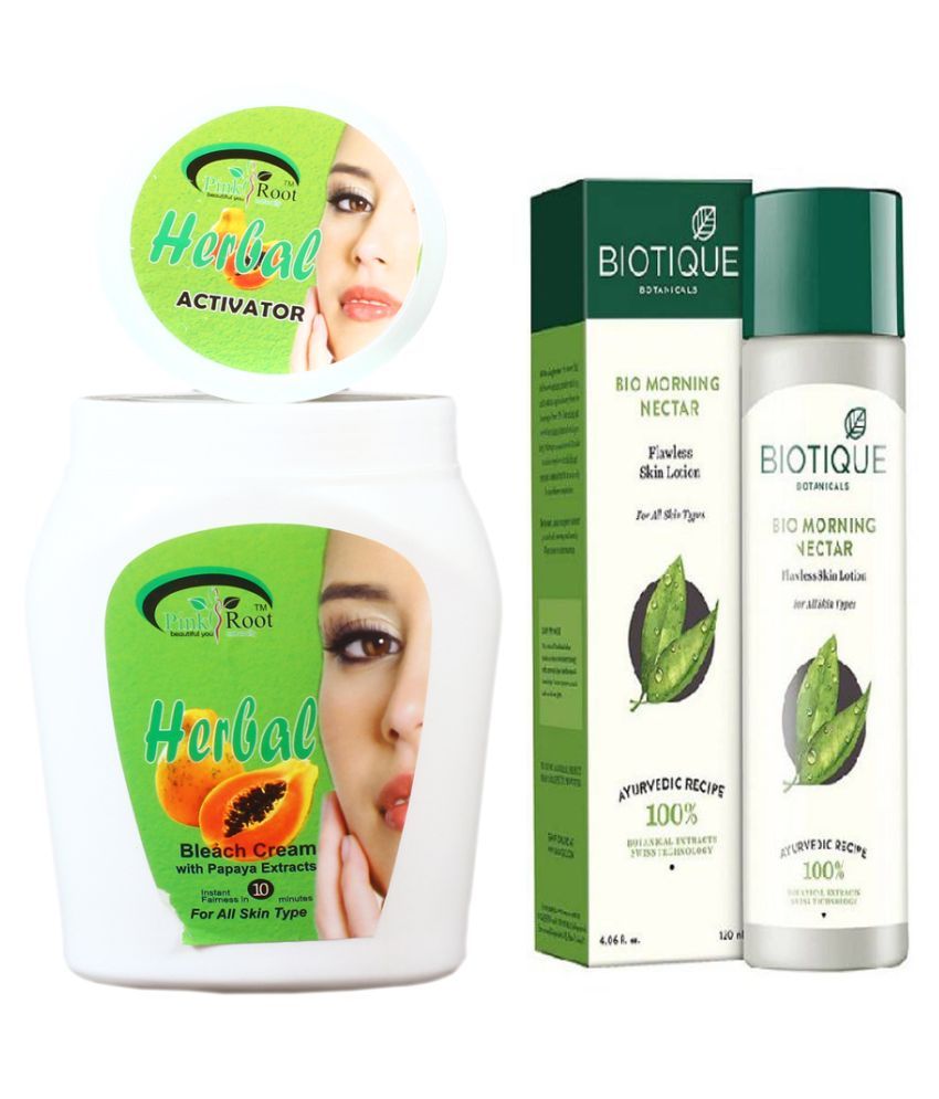 Pink Root HERBAL BLEACH 1Kg, BIOTIQUE BIO MORNING NECTAR LOTION 120ML