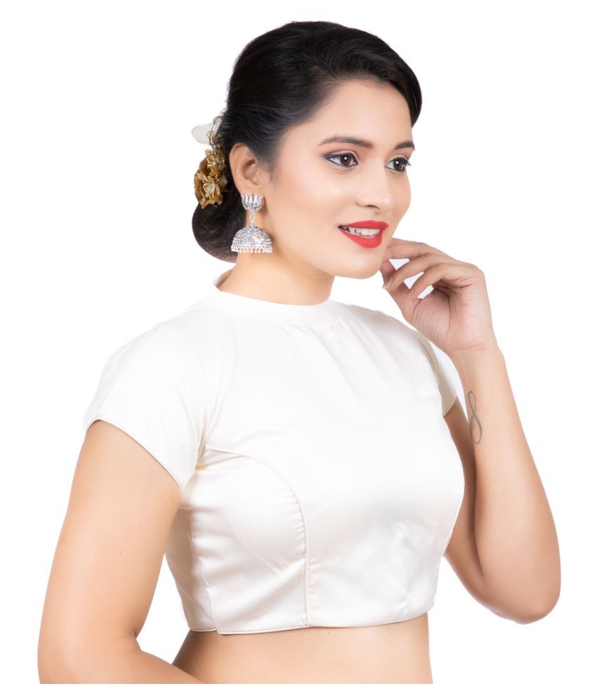 white taffeta blouse