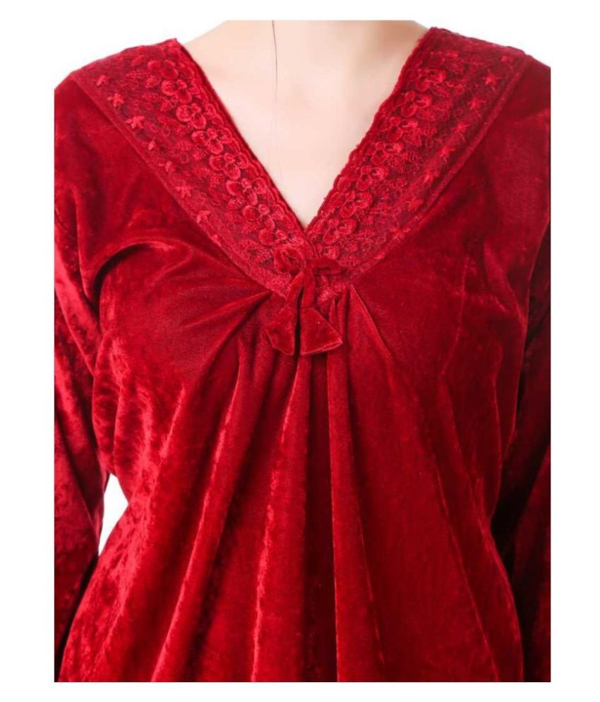 velvet nighty design