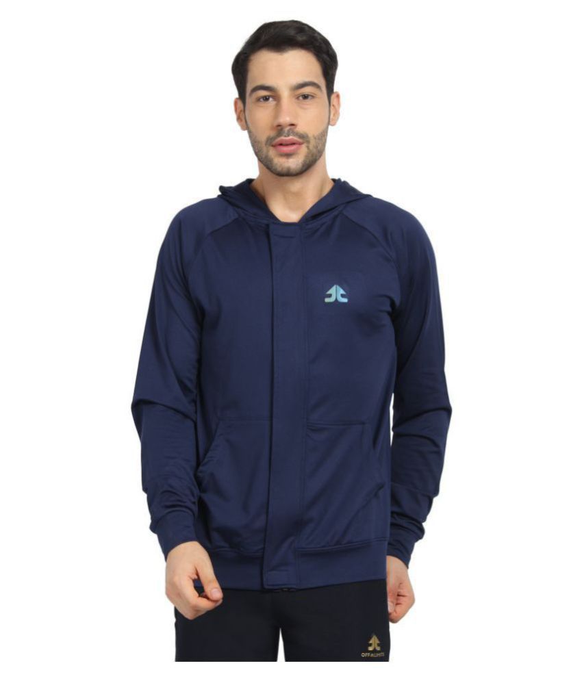     			OFF LIMITS Navy Polyester Terry Jacket