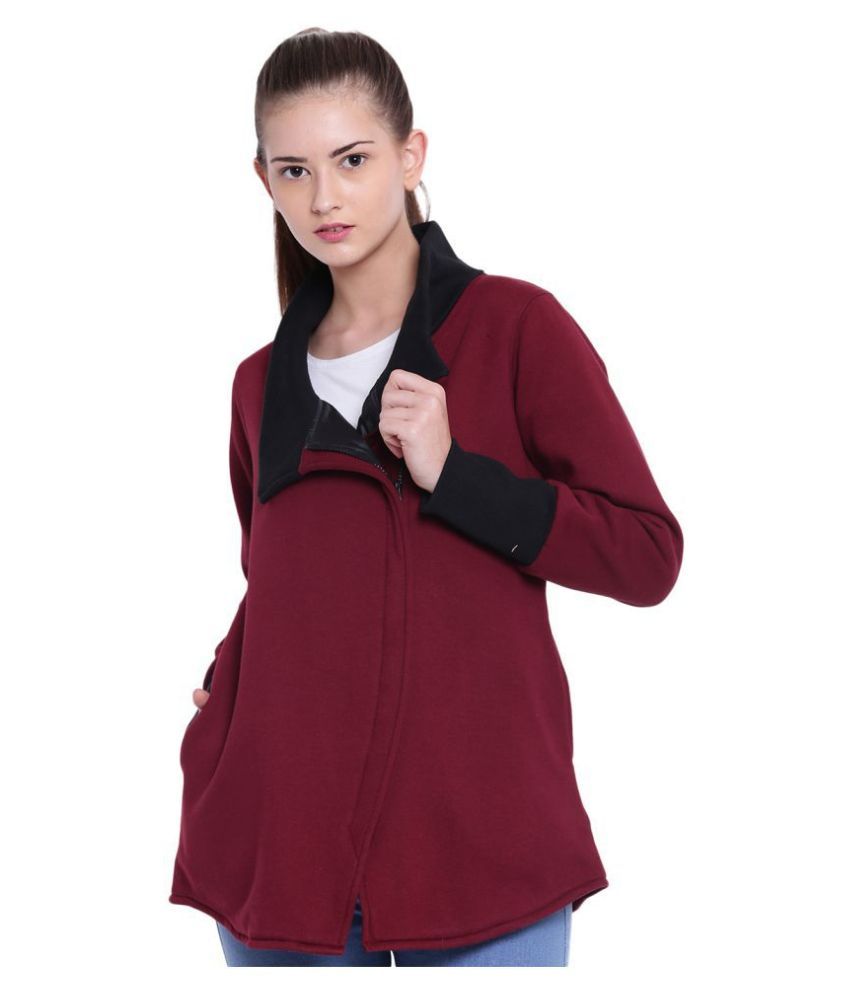 maroon parka jacket