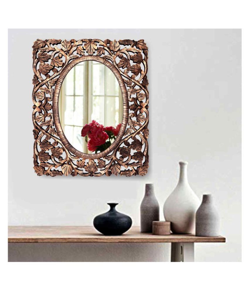 Gold Star Crafts Mirror Wall Mirror Gold ( 60 x 50 cms ...