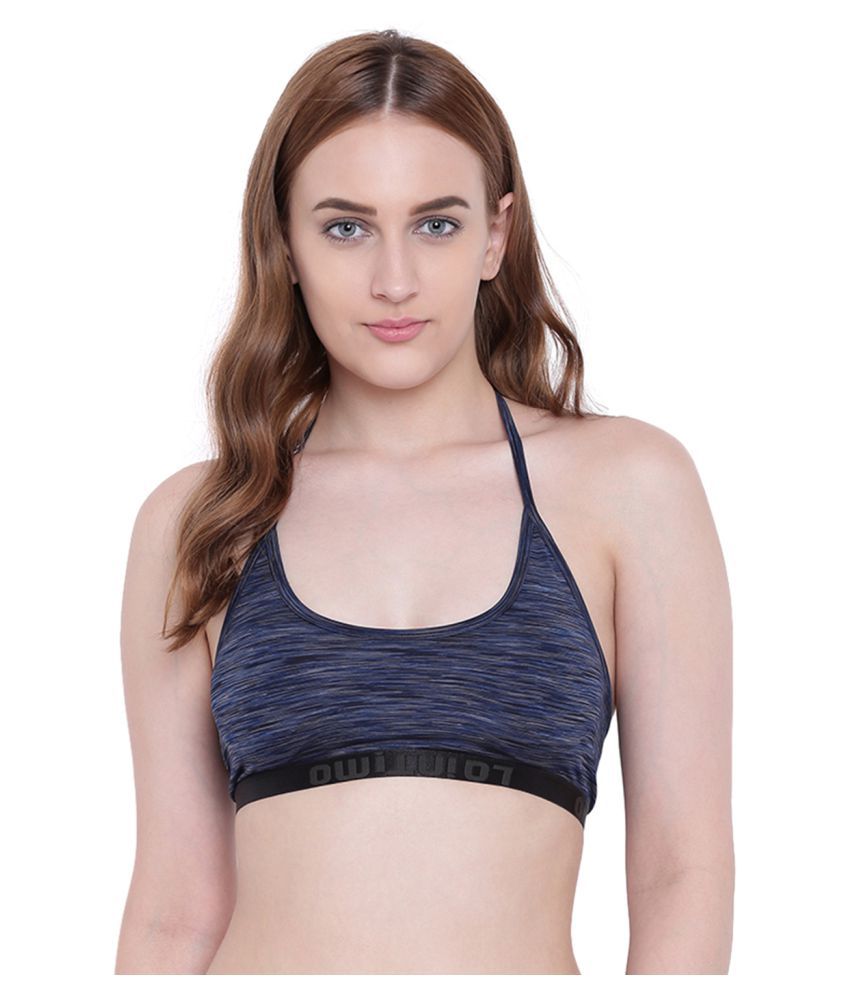     			La Intimo Polyester Push Up Bra - Navy