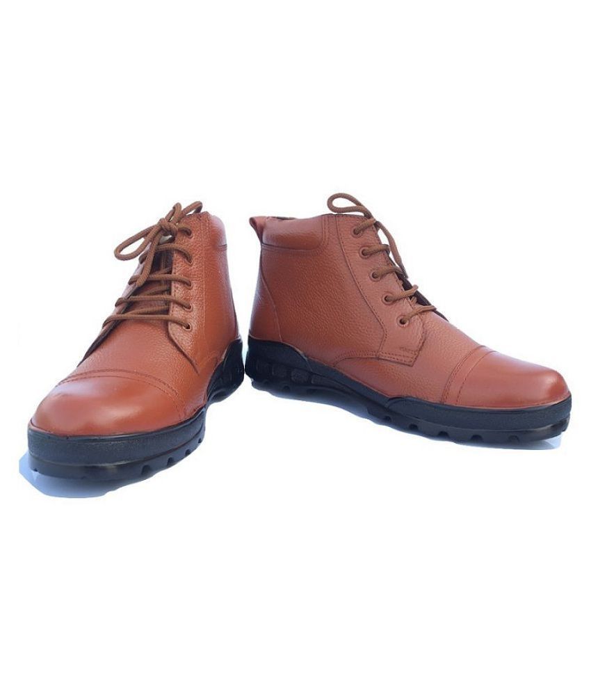 tan colour police shoes