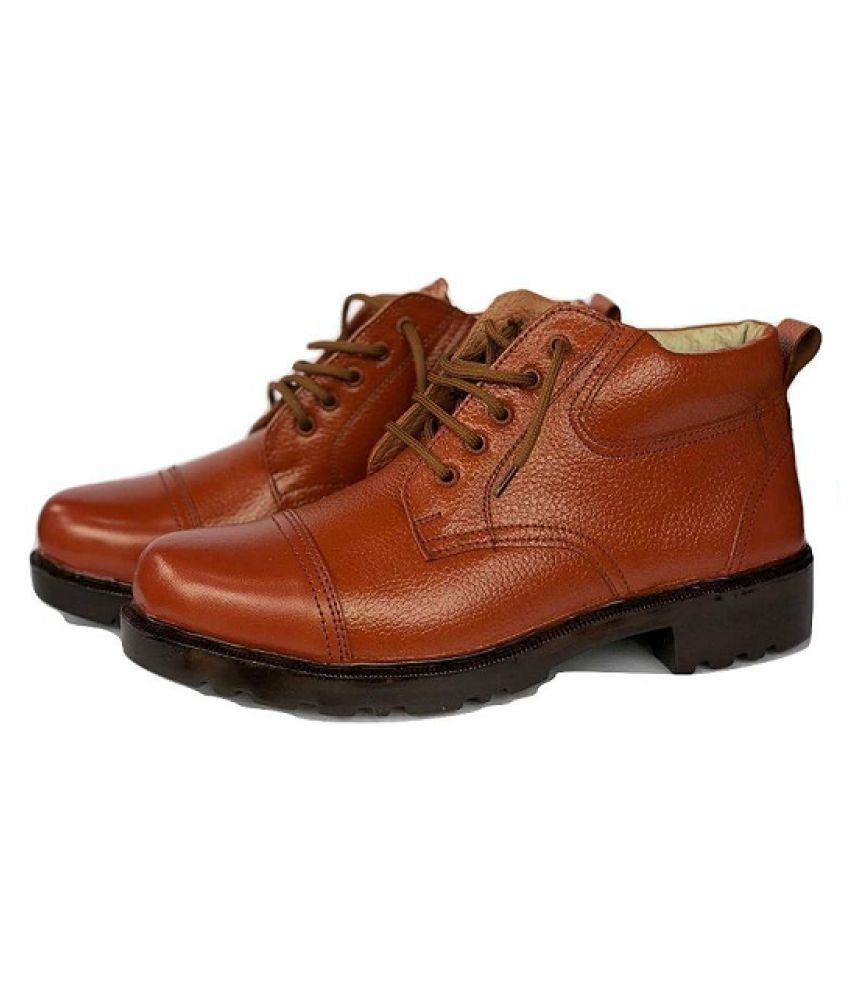 tan colour police shoes