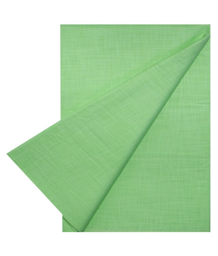 KUNDAN SULZ GWALIOR Green Cotton Blend Unstitched Shirt pc