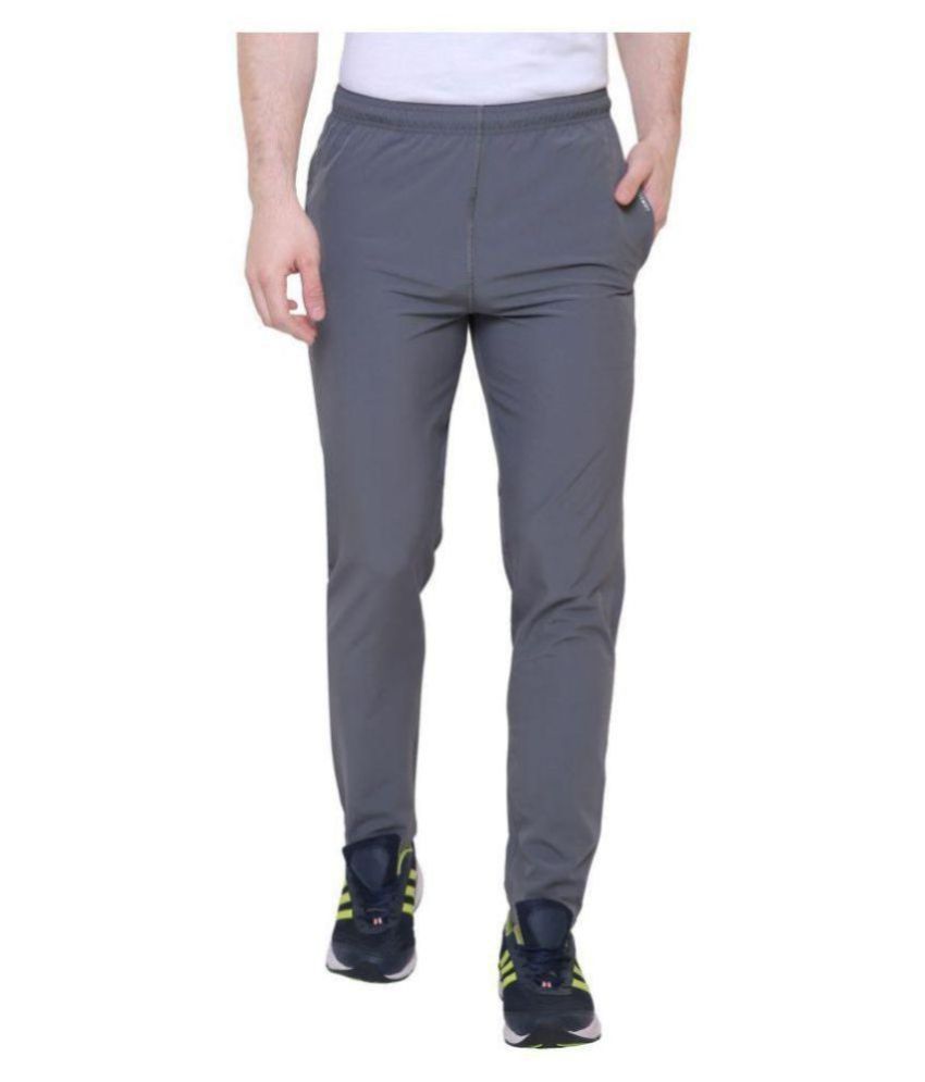 nike grey polyester lycra trackpants