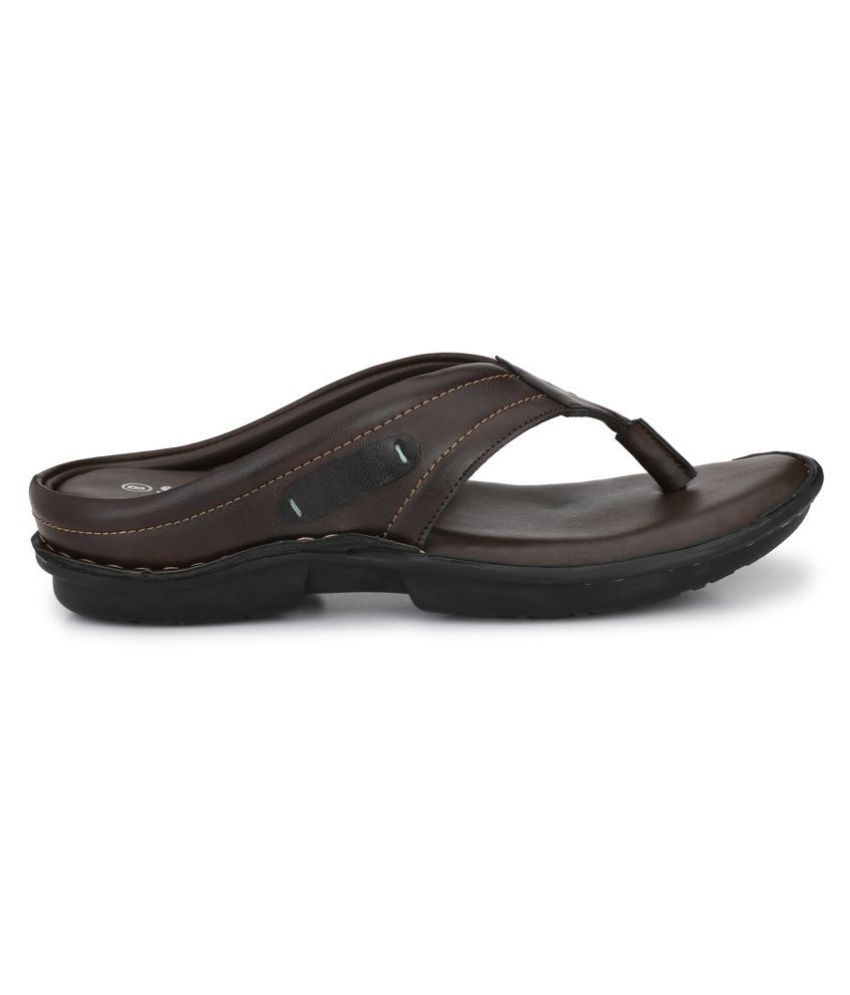 shences tan leather slippers