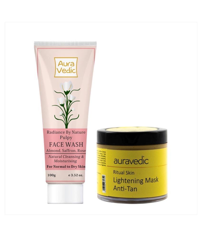 Auravedic Skin Lightening Mask & Face Wash ( Face Wash + Scrub 200 mL