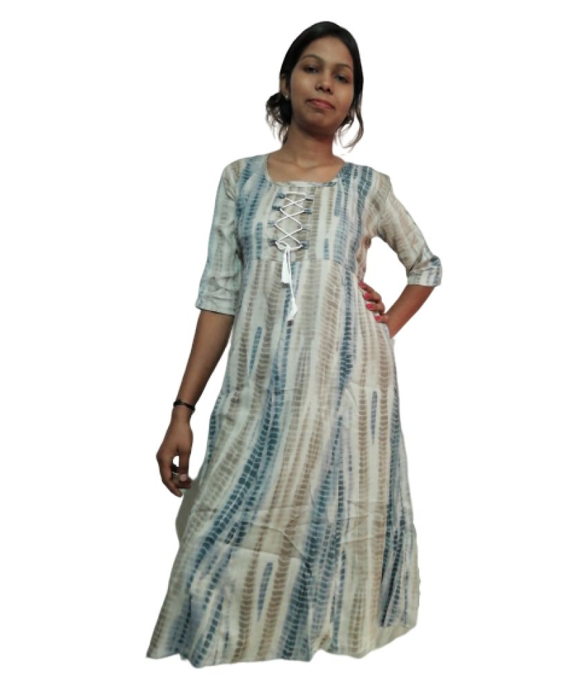 chiffon frock kurti