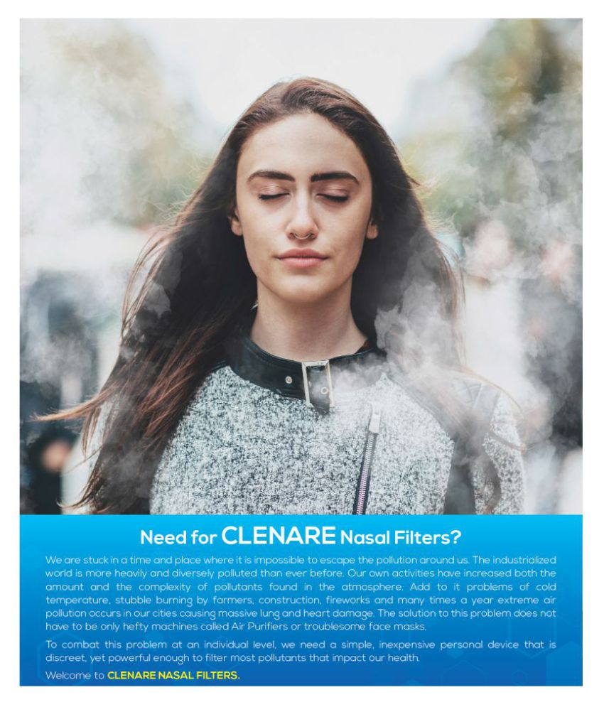 Clenare Invisible Nasal Filter Body (SMALL + MEDIUM + LARGE) (ROUND