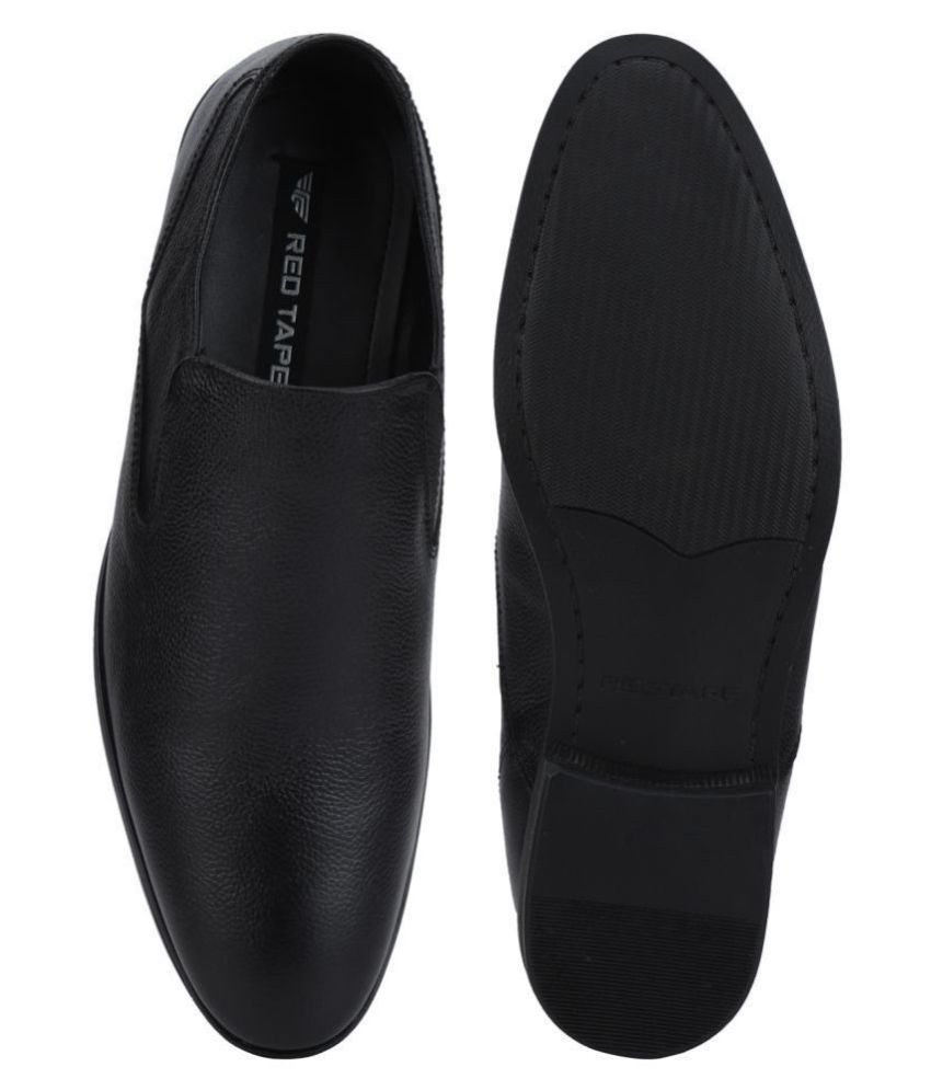 Red Tape Slip On Genuine Leather Black Formal Shoes Price in India- Buy ...