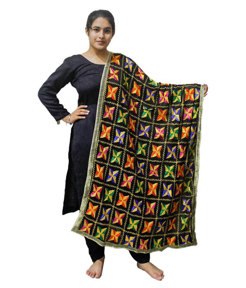 phulkari black suit