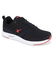 sparx black sports shoes