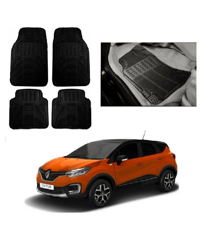 Carizo Premium Rubber Car Floor/Foot Mats BlackRenault Captur (Set of