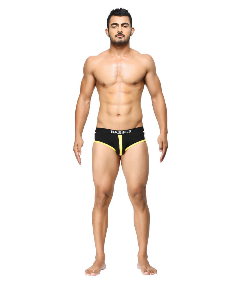     			La Intimo Pack of 1 Cotton Briefs For Men's ( Black )