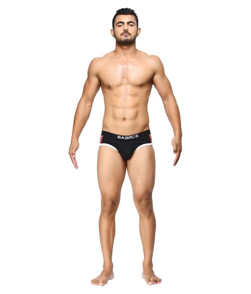     			La Intimo Pack of 1 Cotton Briefs For Men's ( Black )