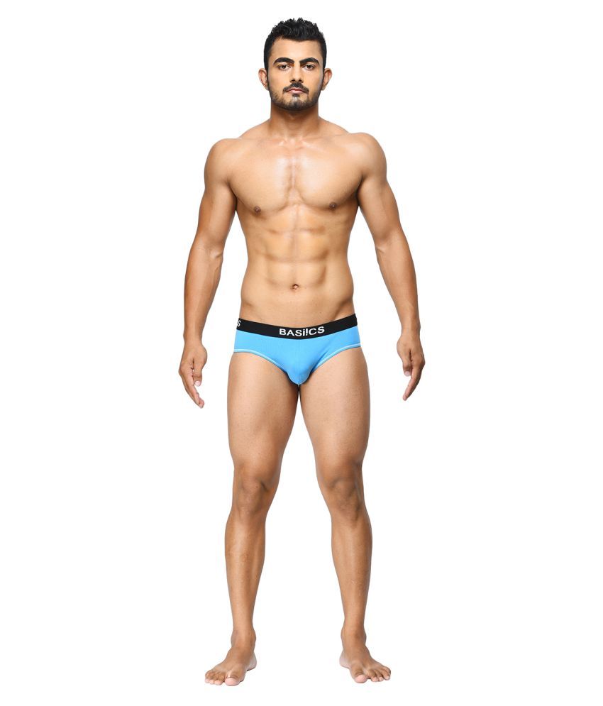     			La Intimo Pack of 1 Cotton Briefs For Men's ( Blue )