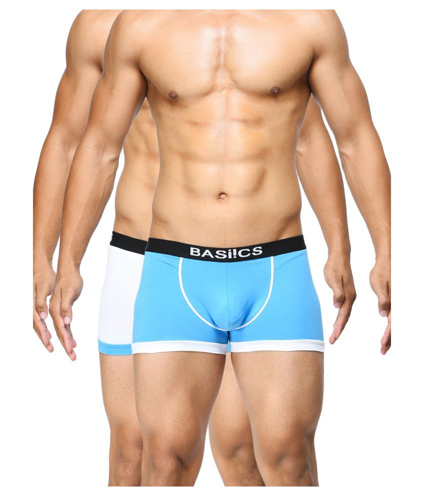     			BASIICS By La Intimo Pack of 2 Cotton Men's Trunk ( Multi )