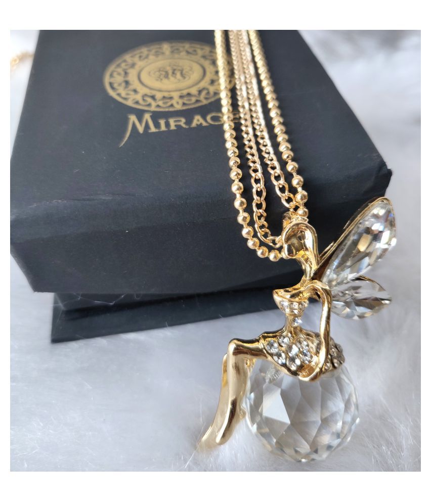 Download Mirage - Multi-Layer Butterfly Fairy Necklace Gold Color ...