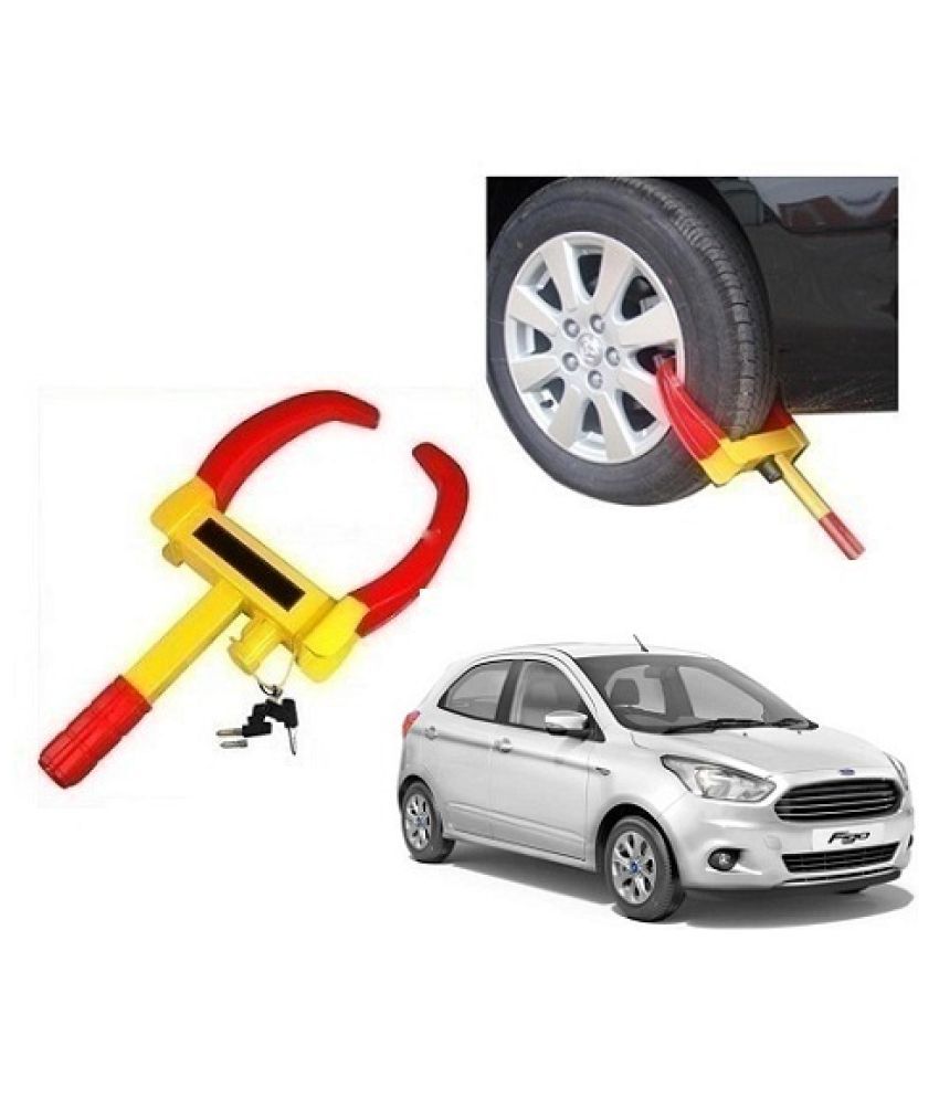 Trigcars Wheel Lock Ford Figo New Yellow Buy Trigcars Wheel Lock Ford Figo New Yellow Online at