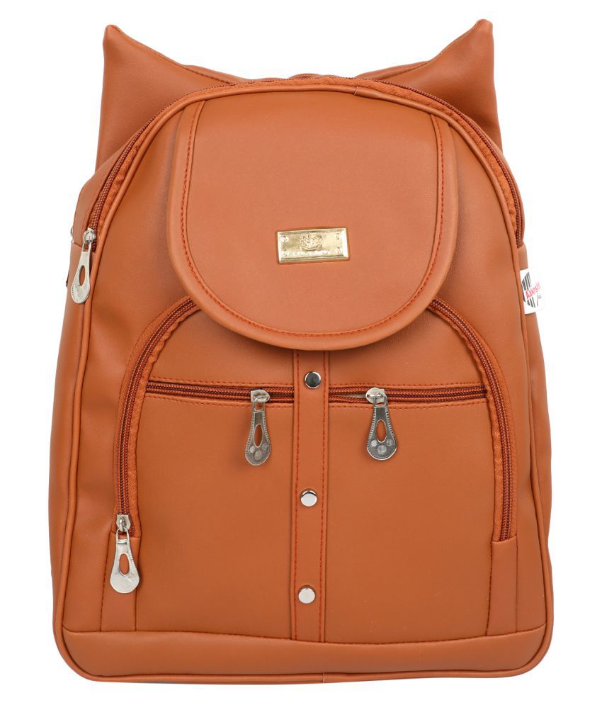 ladies tan backpack