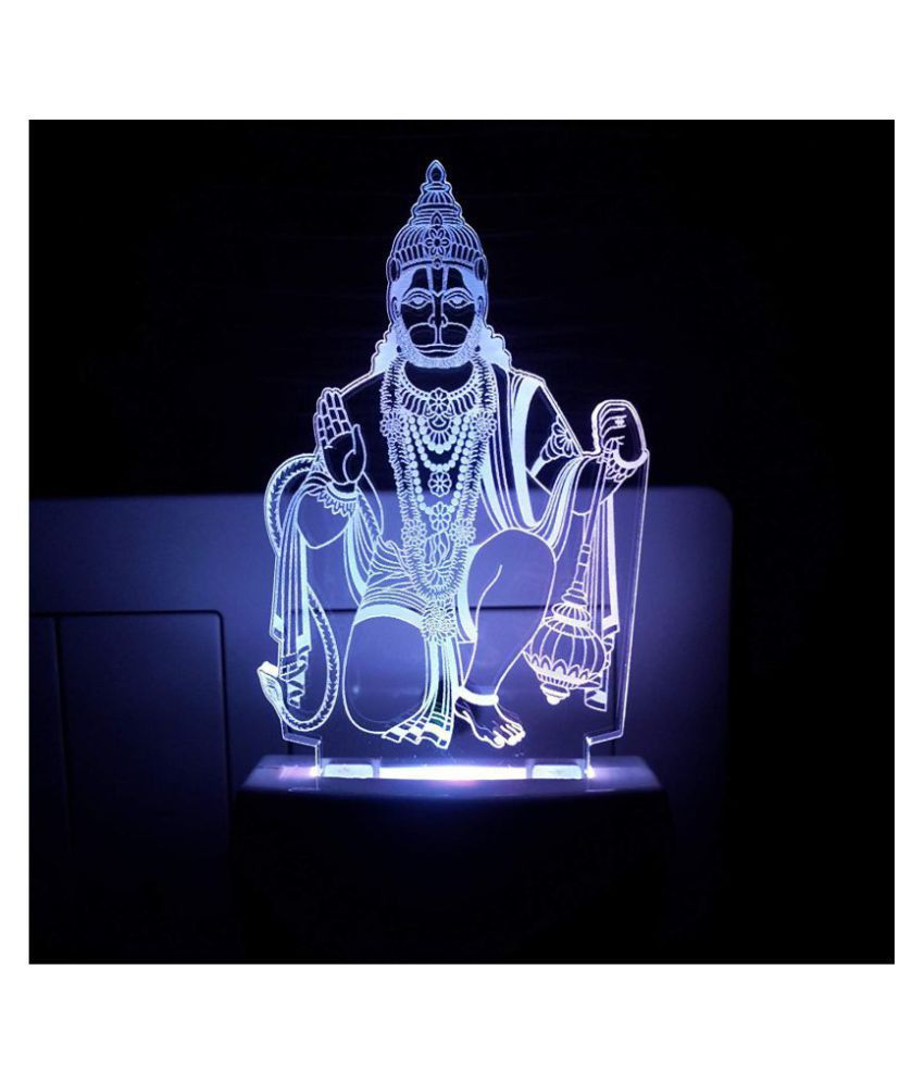 SUPER AJANTA Hanuman 2001 3D Night Lamp Multi - Pack of 1: Buy ...