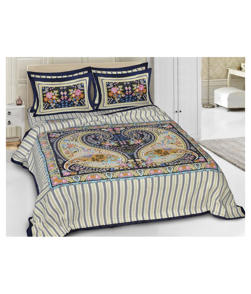 lazy bees Cotton Double Bedsheet with 2 Pillow Covers - Buy lazy bees ...