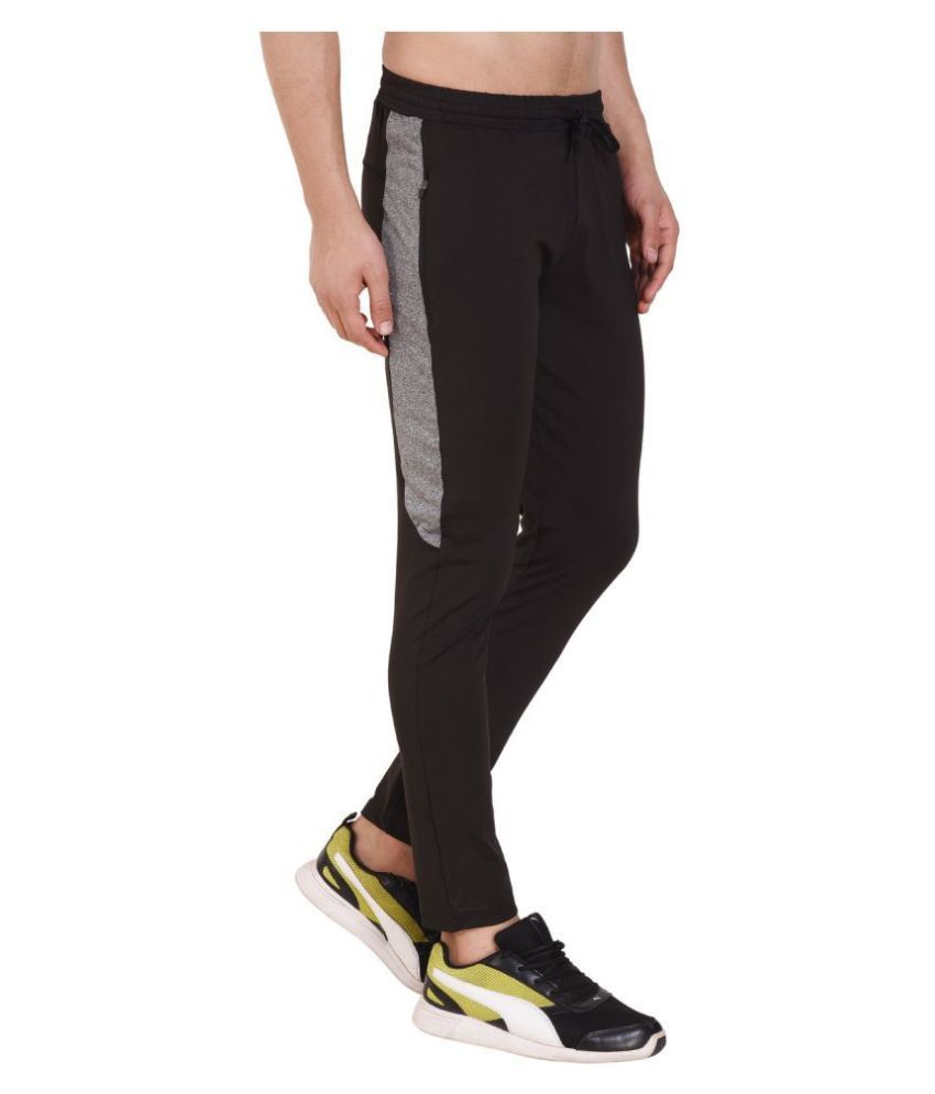 mens black polyester joggers