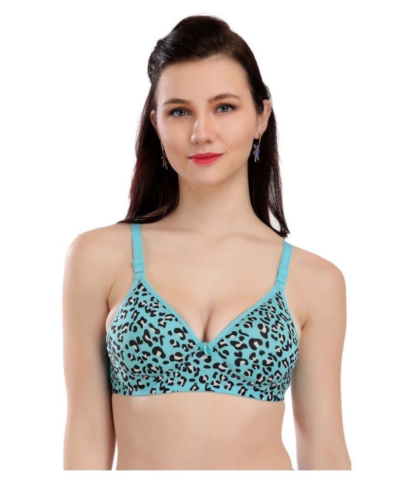     			Eve's Beauty Cotton Seamless Bra - Blue