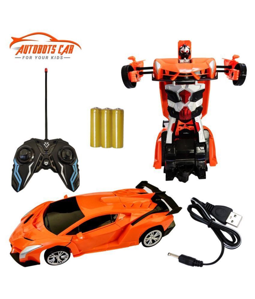 remote control transformer toy car with lights