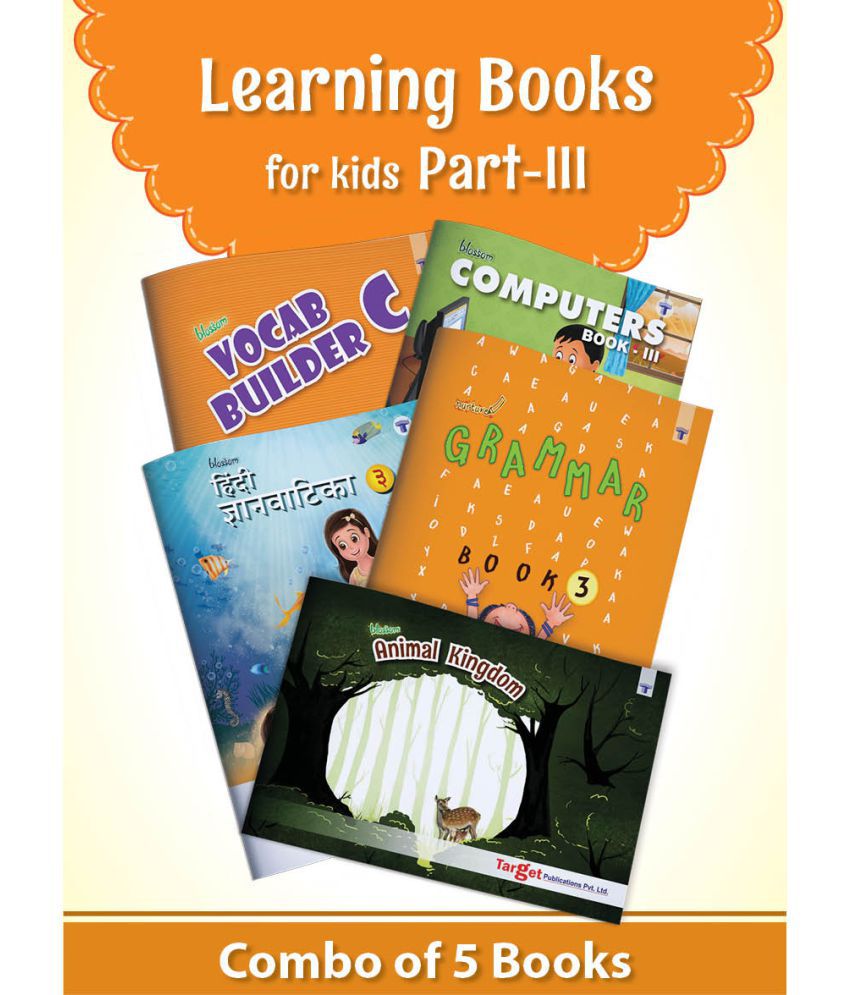 Learning Books for English Vocabulary, Grammar, Computer, Hindi Language  and Animal Encyclopedia for Kids | Part