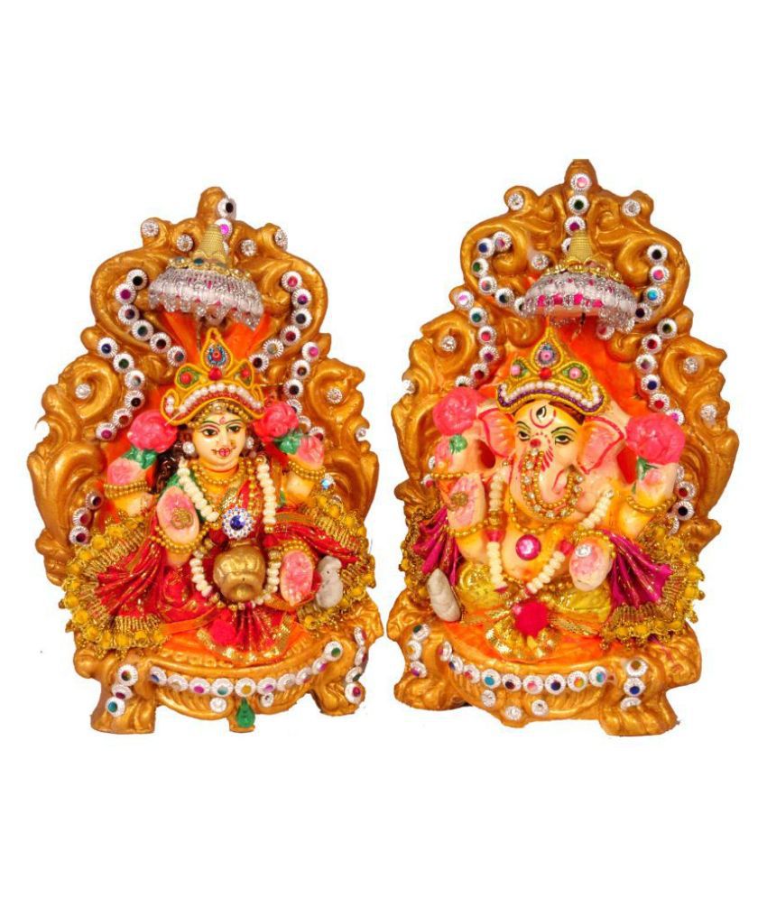 Suninow Laxmi Ganesh Terracotta Idol Buy Suninow Laxmi Ganesh Terracotta Idol At Best Price In India On Snapdeal