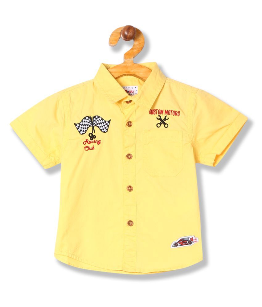 Boys Embroidered Applique Short Sleeve Shirt - Buy Boys Embroidered ...