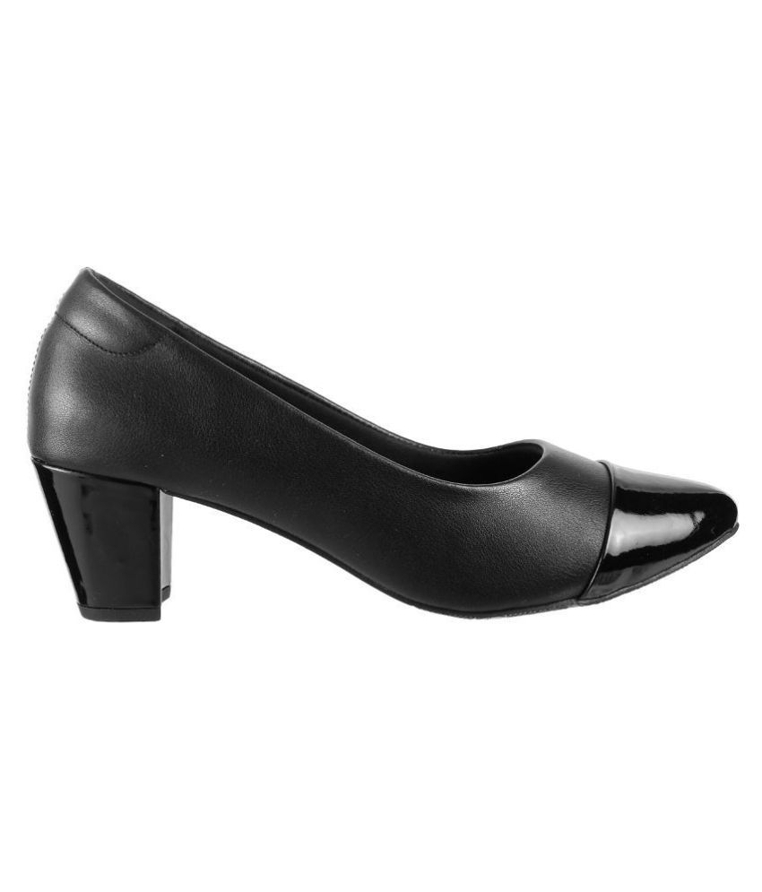 Mochi Black Block Heels Price in India- Buy Mochi Black Block Heels Online at Snapdeal