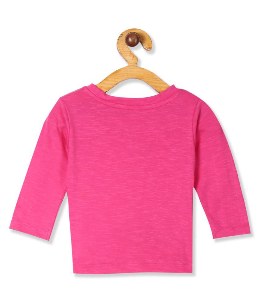 Pink Girls Crew Neck Unicorn Applique T-Shirt - Buy Pink Girls Crew ...