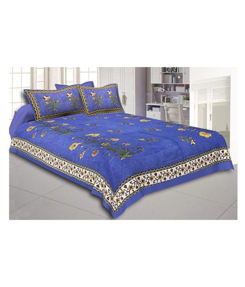 Jaipur Cotex Cotton Double Bedsheet with 2 Pillow Covers Buy Jaipur