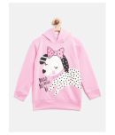 Lazy Shark Single Girls Fleece Sweatshirt ( Pink )