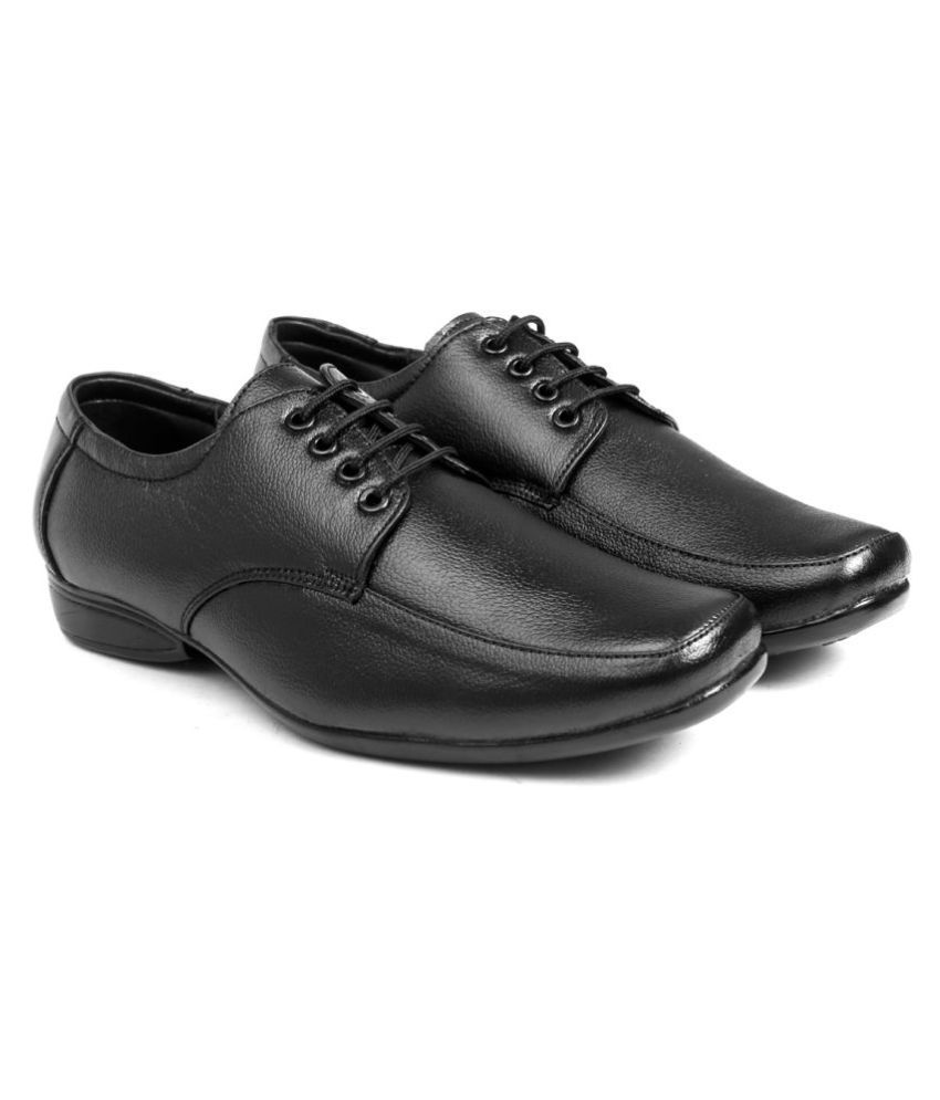     			BXXY Derby Genuine Leather Black Formal Shoes