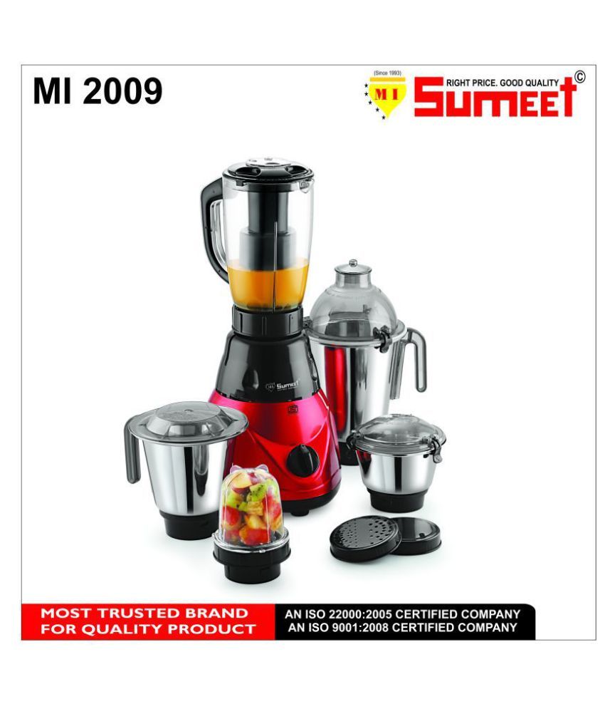 Mi Sumeet MI2009 750 Watt 5 Jar Mixer Grinder Price in India Buy Mi