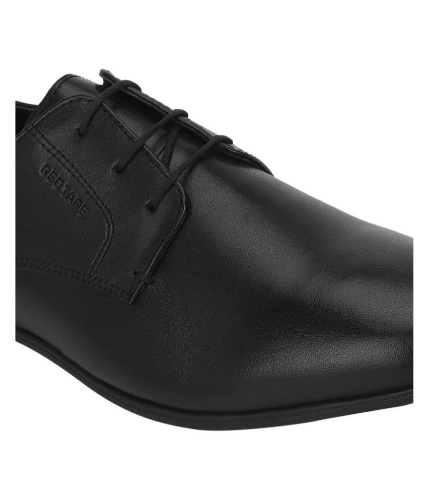 red tape black derby formal shoes