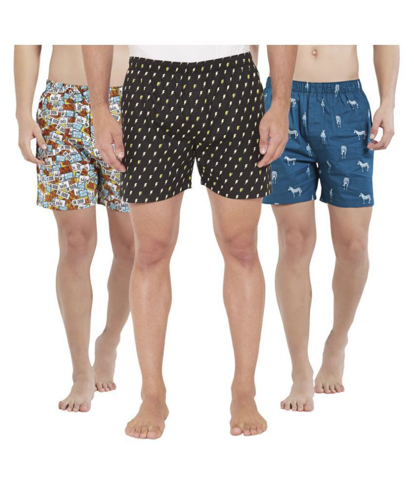     			XYXX Pack of 3 Cotton Men's Boxer- ( Multi )