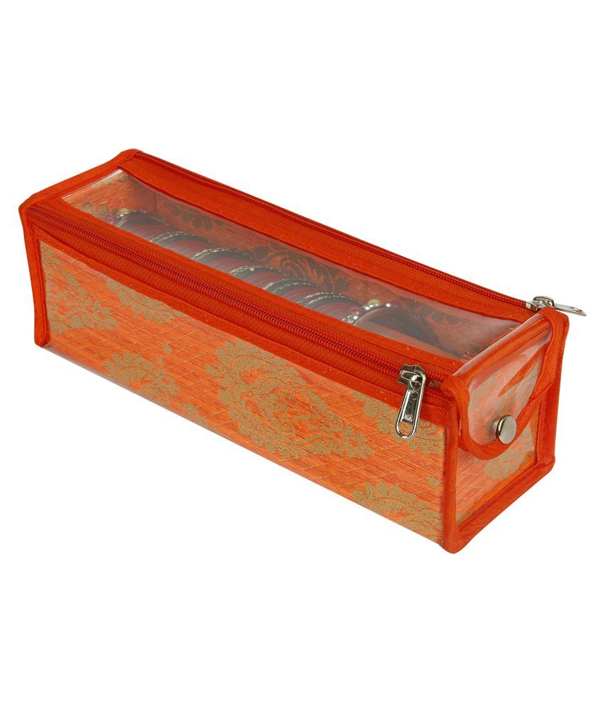     			E-Retailer™ Bangle Box for Women, Bangle Storage Box, Bangles Organiser Box (Set Content : 1 Pc, Color : Orange)