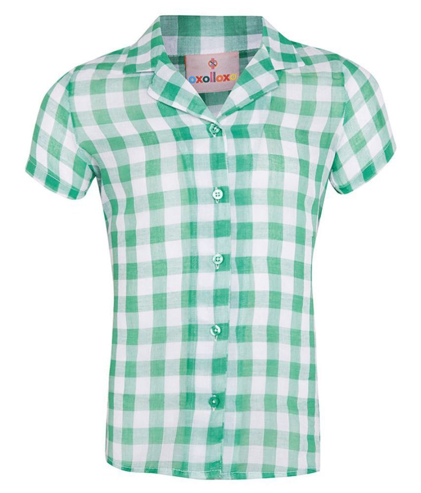     			Oxolloxo Pack of 1 Boys 100% Cotton Half Sleeves Shirt ( Green )