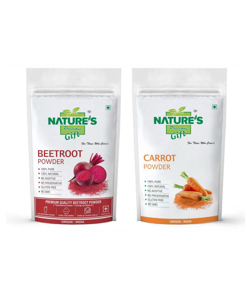     			Nature's Gift Beetroot Powder & Carrot Powder Combo Pack (1 Kg Each) Powder 2 kg Pack of 2